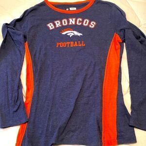 BRONCOS , team apparel, long sleeve shirt, medium. Like new